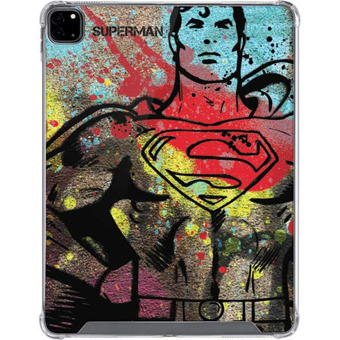 DC Comics Superman Color Splatter iPad Pro 12.9in (2020) Clear Case